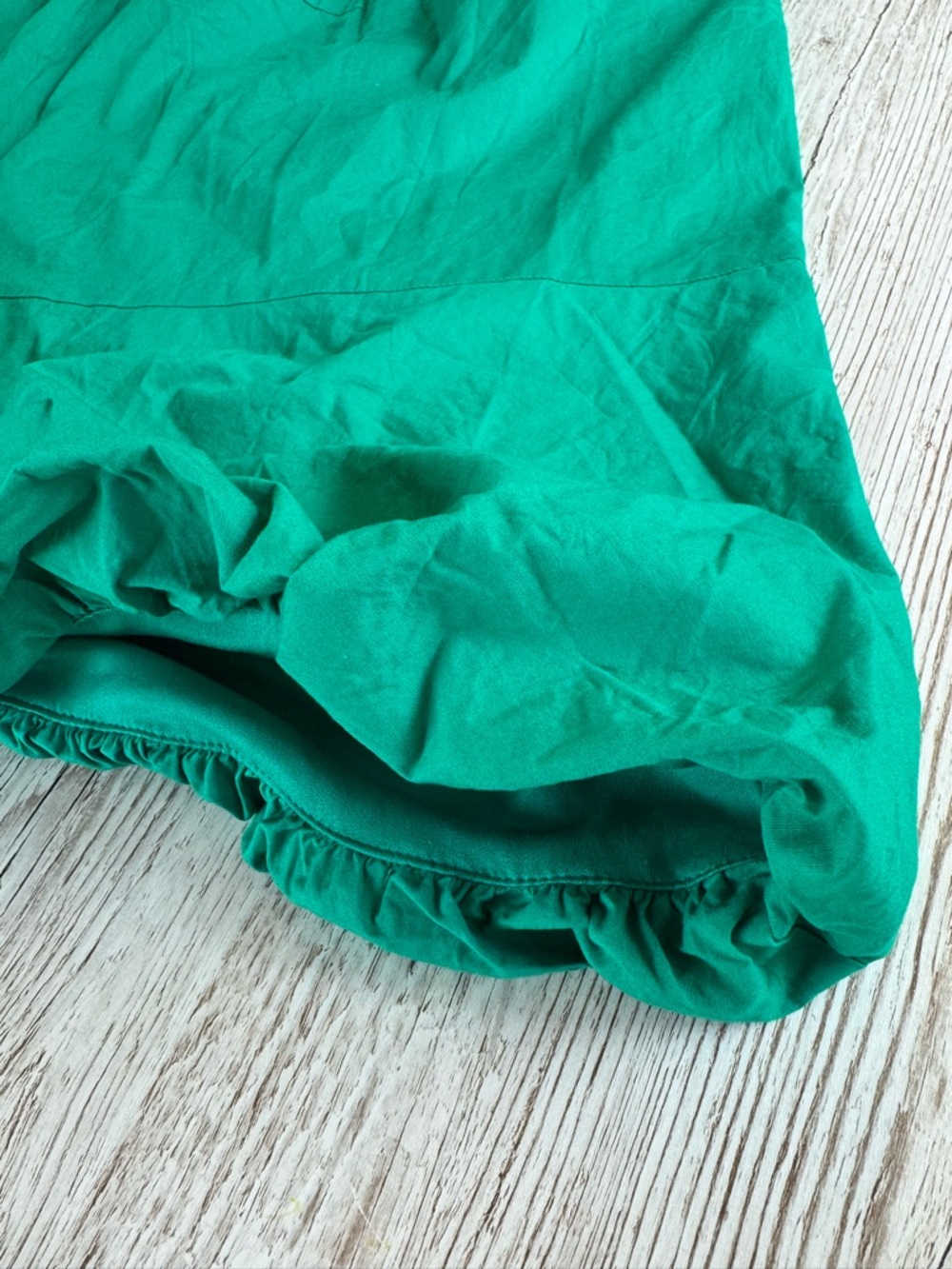 Monteau Los Angeles Bubble Hem Green Midi Dress Spaghetti Straps with Pockets L - Picture 10 of 16